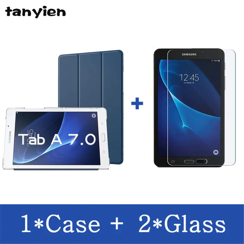 Tablet Case For Samsung Galaxy Tab A 7.0 2016 SM-T280 SM-T285 T280 T285 Trifold Stand Magnetic Smart Cover + Tempered Glass
Tablet Case For Samsung Galaxy Tab A 7.0 2016 SM-T280 SM-T285 T280 T285 Trifold Stand Magnetic Smart Cover + Tempered Glass