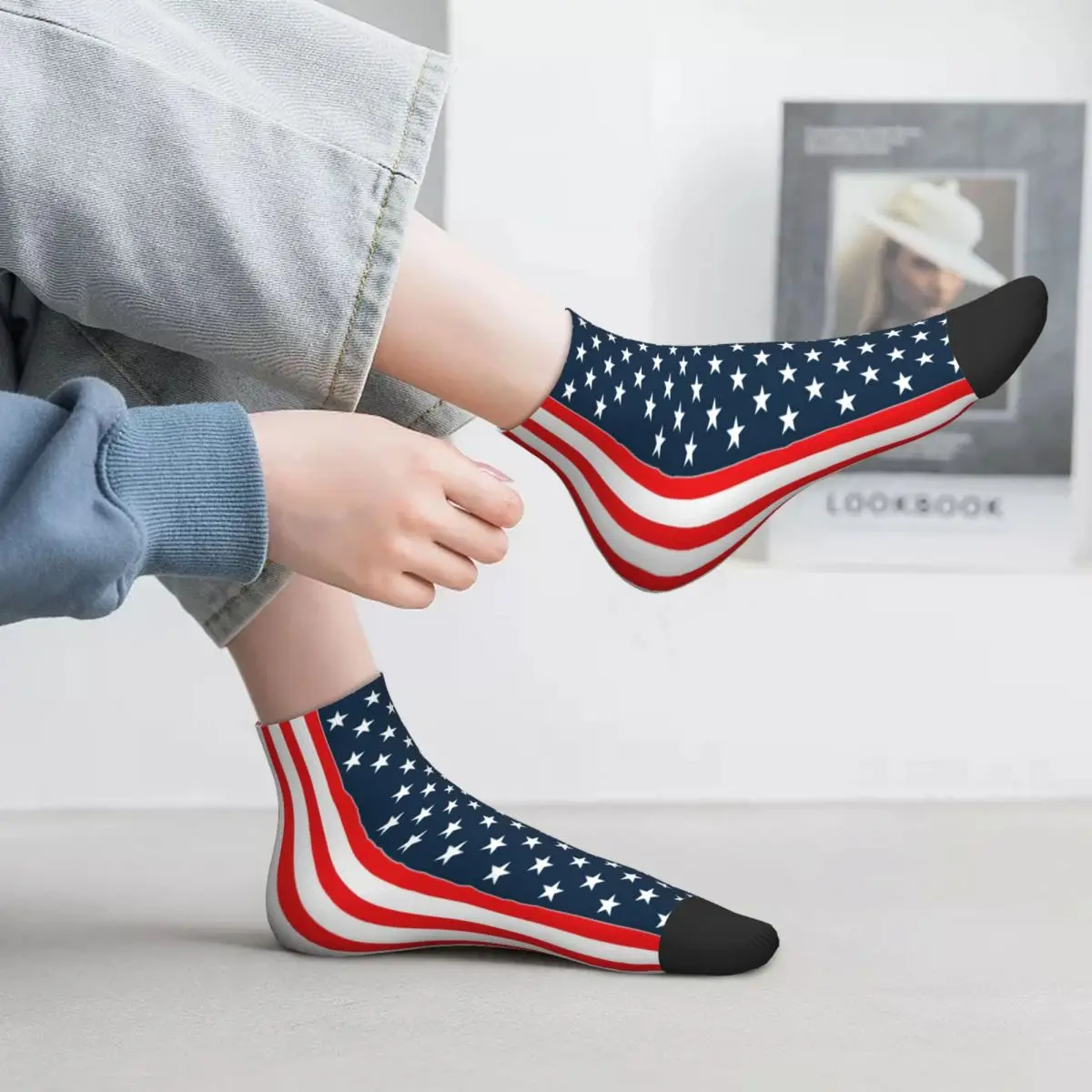 Star And Stripes Socks American Patriotic Flag Red Blue Stars Kids Fancy Short Tubes Large Chemical Fiber Quality Indoor Socks
Star And Stripes Socks American Patriotic Flag Red Blue Stars Kids Fancy Short Tubes Large Chemical Fiber Quality Indoor Socks