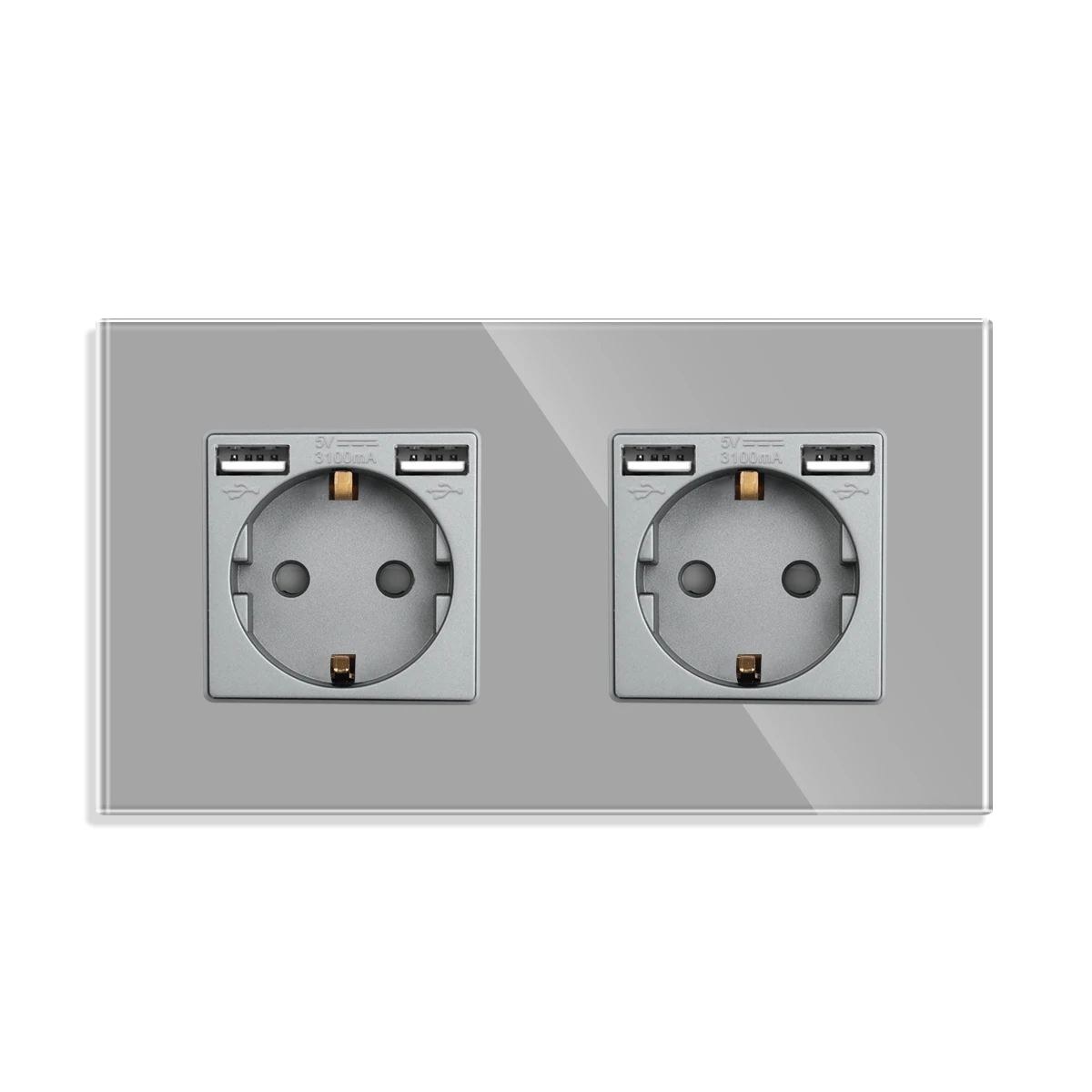 Розетки с USB-портом типа A, стандартная розетка для ТВ, электрическая розетка для интернета, переменный ток 110 ~ 250 В, стеклянная панель, настенная розетка, USB-розетка европейского стандарта
Розетки с USB-портом типа A, стандартная розетка для ТВ, электрическая розетка для интернета, переменный ток 110 ~ 250 В, стеклянная панель, настенная розетка, USB-розетка европейского стандарта