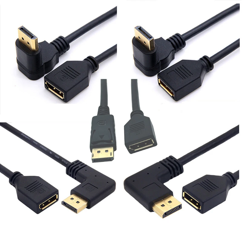 DisplayPort 4K Cable DP1.2 Up/Down/Left/Right Angle 90 Degree Male to Female Extension Cord 0.3m for Laptop Desktop PC Display 
DisplayPort 4K Cable DP1.2 Up/Down/Left/Right Angle 90 Degree Male to Female Extension Cord 0.3m for Laptop Desktop PC Display