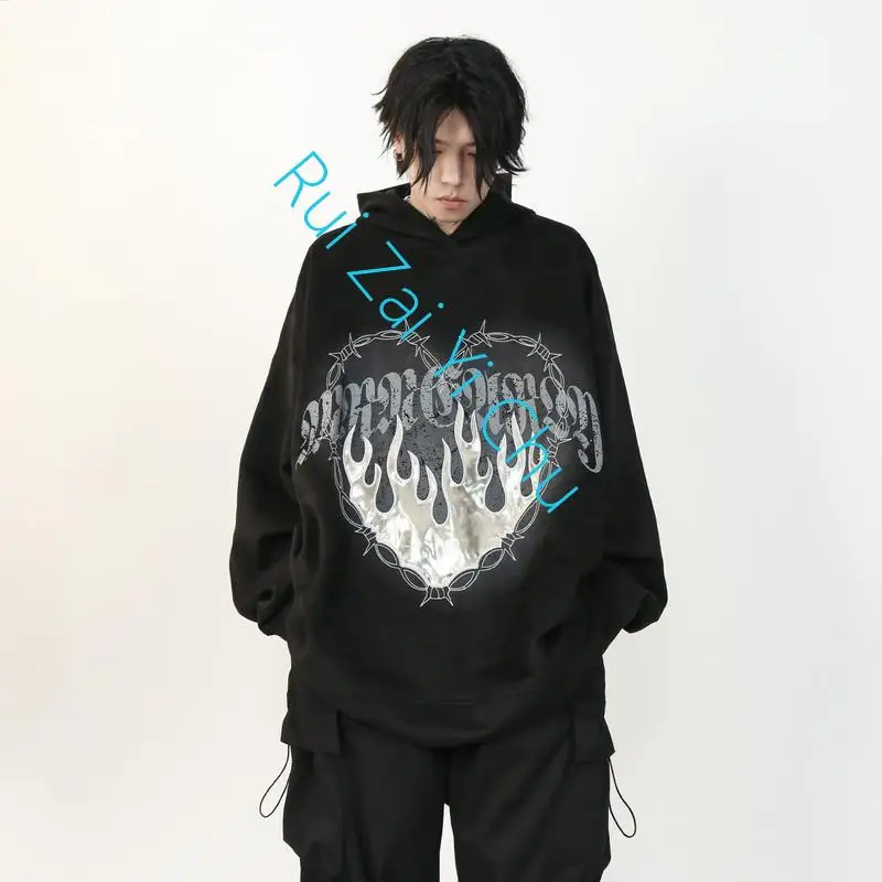 Autumn Street Hip-Hop Men and Women with The Same Belly Black Casual Loose Hoodie New National Tide American Original Couple
Autumn Street Hip-Hop Men and Women with The Same Belly Black Casual Loose Hoodie New National Tide American Original Couple