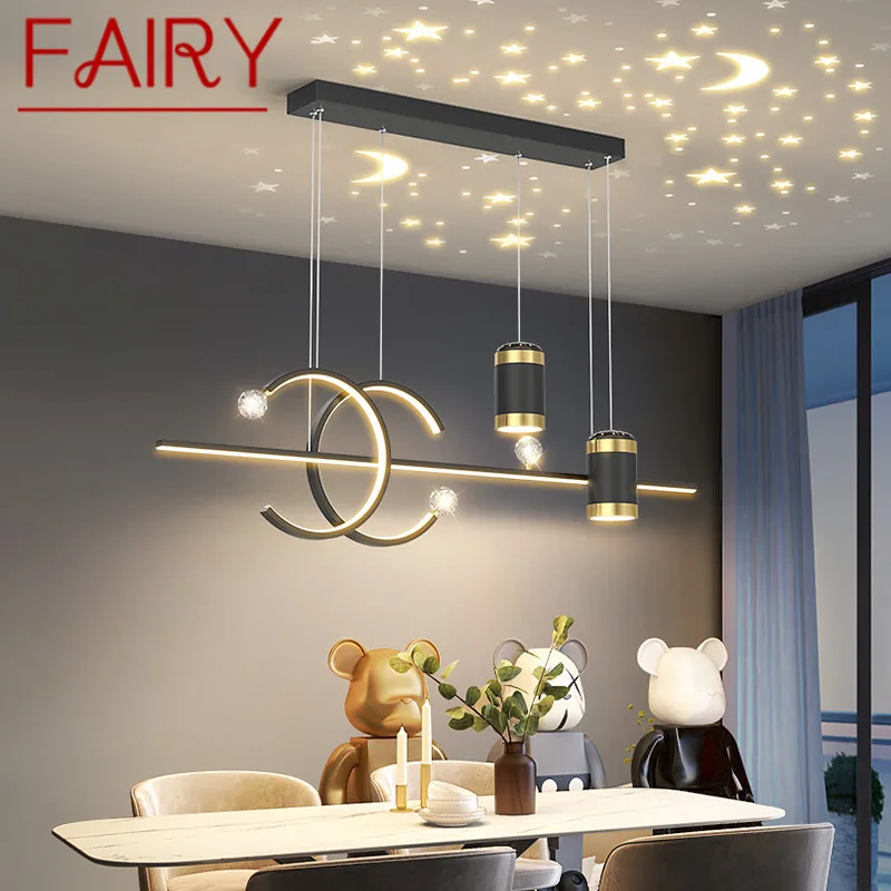

FAIRY Nordic Pendant Lamps Modern Creative Starry Sky Projection LED Light Fixtures for Home Dining Room Decorative