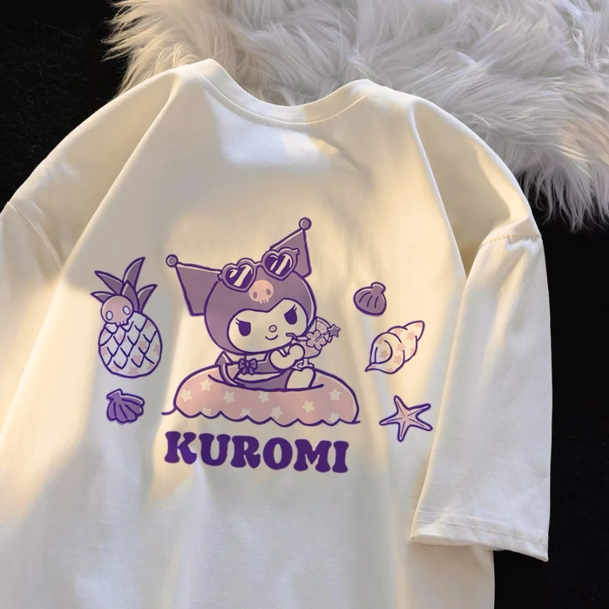 New Kawai Kuromi Anime Clothing Children Short Sleeve Girl Summer Cute Cartoon Children Pure Cotton Shirt Loose Thin Half Sleeve
New Kawai Kuromi Anime Clothing Children Short Sleeve Girl Summer Cute Cartoon Children Pure Cotton Shirt Loose Thin Half Sleeve