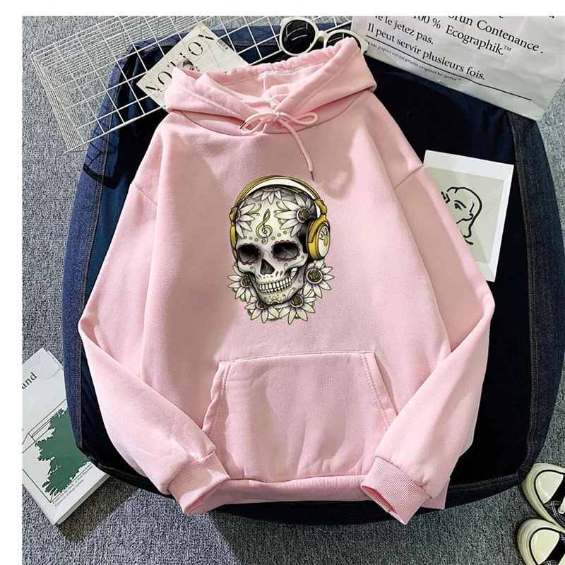 Women Fashion Hoodies Long Sleeve Top with Pocket Spring/autumn Casual Blouses Pullover Loose Sweater Ladies Skull Printed Hoody
Women Fashion Hoodies Long Sleeve Top with Pocket Spring/autumn Casual Blouses Pullover Loose Sweater Ladies Skull Printed Hoody