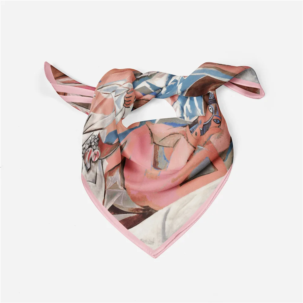 53cm Picasso Avignon Girls Painting Luxury Woman Silk Scarf Bandana Headband Hijab Adult Muslim Neckerchief For Bags Four Season
53cm Picasso Avignon Girls Painting Luxury Woman Silk Scarf Bandana Headband Hijab Adult Muslim Neckerchief For Bags Four Season