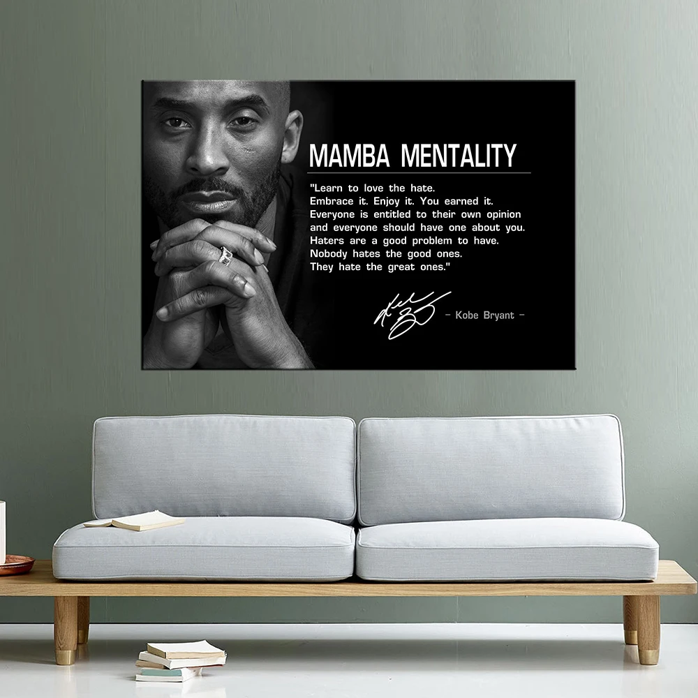 Famous Basketball Player Motivational Quote Art Poster Print Mamba Mentality Gym Fitness Sports Picture on The Wall Home Decor
Famous Basketball Player Motivational Quote Art Poster Print Mamba Mentality Gym Fitness Sports Picture on The Wall Home Decor