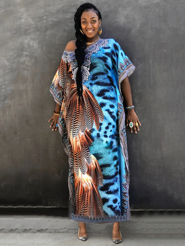 Beach Kaftans for Women Feather Leopard Africa Printed Swimsuit Cover Up Summer Maxi Robe Pareo Bathing Suits Sales!
Beach Kaftans for Women Feather Leopard Africa Printed Swimsuit Cover Up Summer Maxi Robe Pareo Bathing Suits Sales!