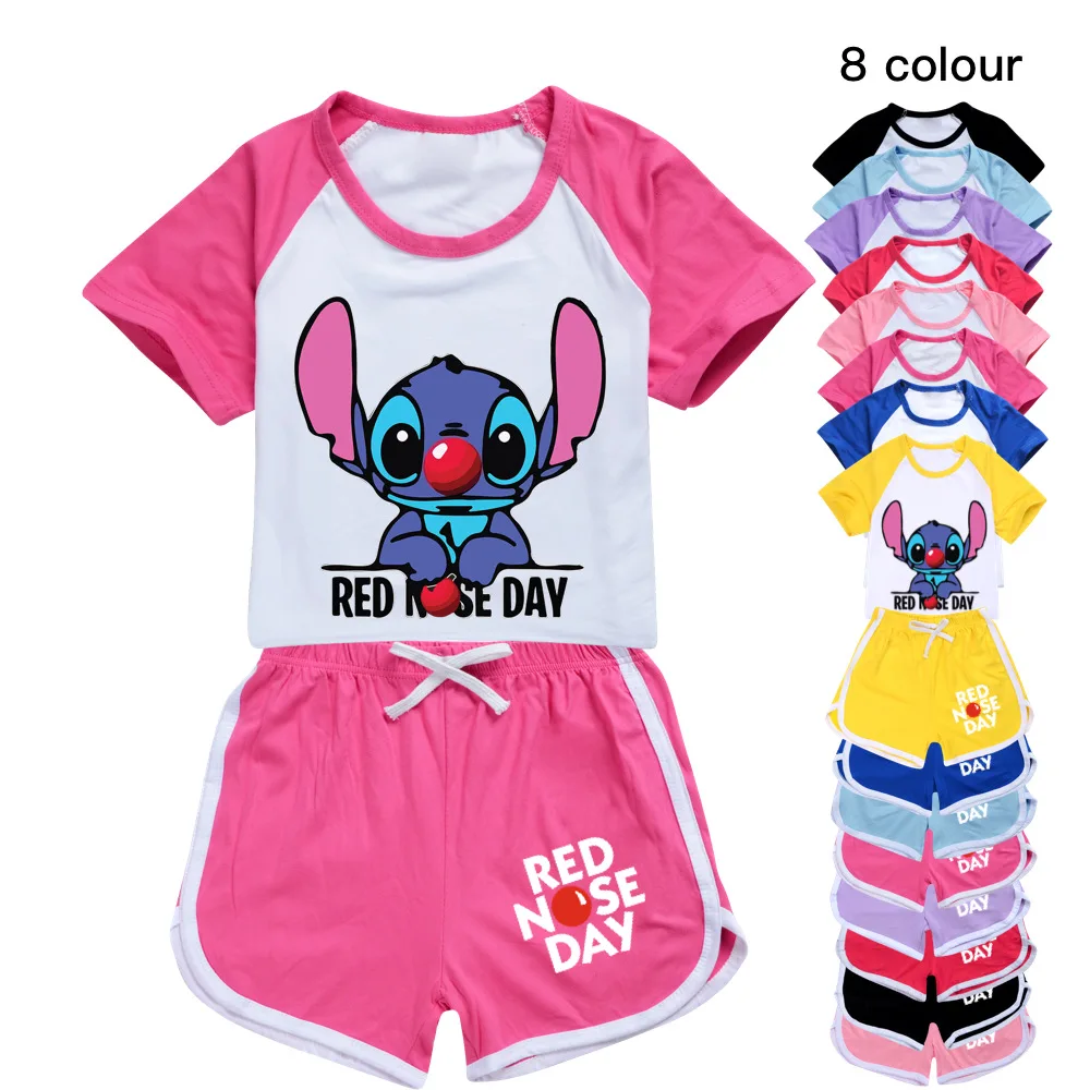 Disney Stitch Clothes Summer Boys Sports Suit Baby Girls Cartoon T Shirt+shorts 2pcs Sets Teenager Children Tracksuit
Disney Stitch Clothes Summer Boys Sports Suit Baby Girls Cartoon T Shirt+shorts 2pcs Sets Teenager Children Tracksuit