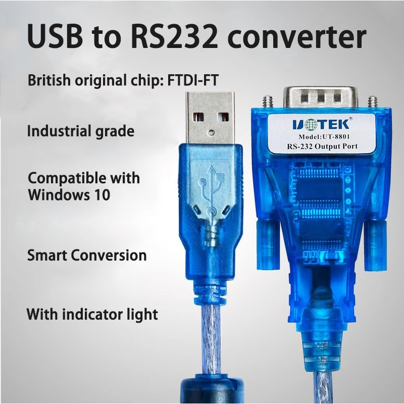 DB9 Cable Serial Port USB To RS232 Converter Adapter Programming Cables For PLC
DB9 Cable Serial Port USB To RS232 Converter Adapter Programming Cables For PLC