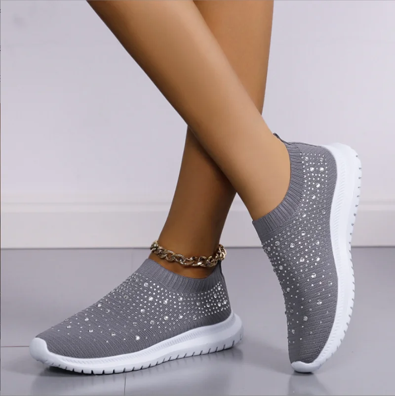 Crystal Breathable Mesh Sneaker Shoes For Women Comfortable Soft Bottom Flats Plus Size 43 Non Slip Casual Shoes Woman
Crystal Breathable Mesh Sneaker Shoes For Women Comfortable Soft Bottom Flats Plus Size 43 Non Slip Casual Shoes Woman