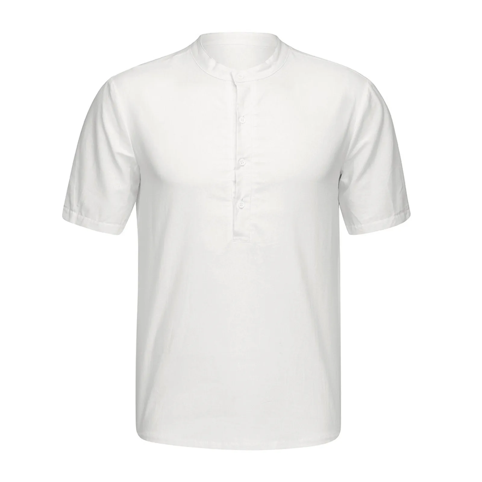 2000 Summer Pure Cotton Linen Men's T-shirt Casual Stand Up Collar Buttons Short-sleeved Shirt Hot Sale Fashion Male Tee Shirt
2000 Summer Pure Cotton Linen Men's T-shirt Casual Stand Up Collar Buttons Short-sleeved Shirt Hot Sale Fashion Male Tee Shirt