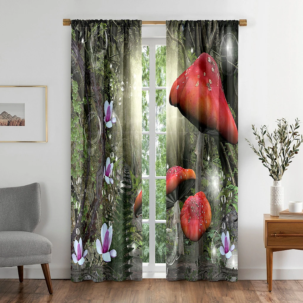 Mushroom Dwarf Flower Plant Voile Curtains for Bedroom Tulle Window Curtain for Living Room Sheer Curtains Blinds Drapes
Mushroom Dwarf Flower Plant Voile Curtains for Bedroom Tulle Window Curtain for Living Room Sheer Curtains Blinds Drapes