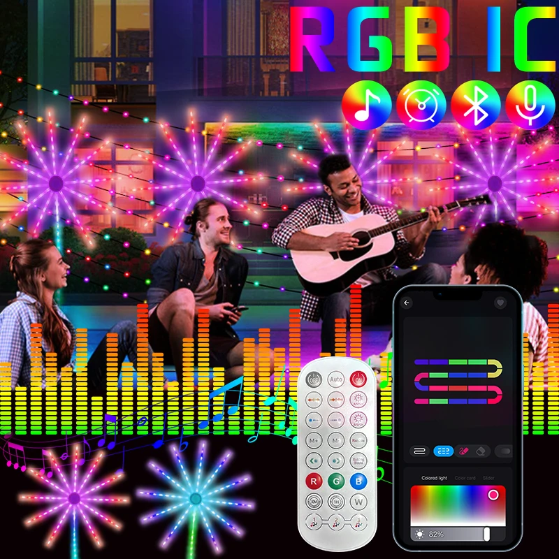LED RGB IC Fireworks Wall Backlights Neon Festoon Ambient Nightlights Garland Outdoor Garden Bedroom Wedding Decor Fairy Lights
LED RGB IC Fireworks Wall Backlights Neon Festoon Ambient Nightlights Garland Outdoor Garden Bedroom Wedding Decor Fairy Lights