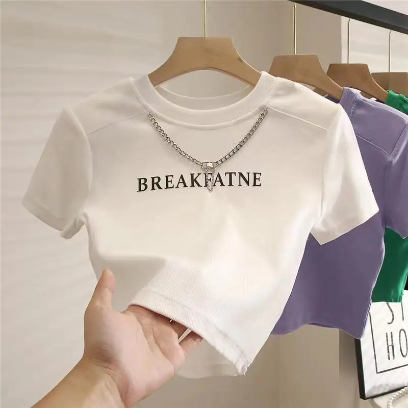 Kids Girls Clothing 2023 Summer New Trend Chain Letter T-Shirt Sleeve New Design Sense Niche Short Versatile Top 4 6 8 10 T
Kids Girls Clothing 2023 Summer New Trend Chain Letter T-Shirt Sleeve New Design Sense Niche Short Versatile Top 4 6 8 10 T