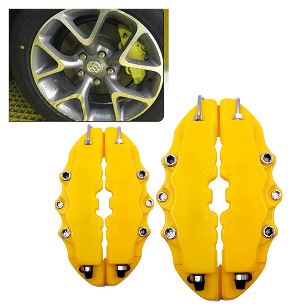 4PCS Universal Disc Brake Caliper Cover With Yellow 3D Style Color Sticker Set Kit Front & Rear, Made Of ABS Car Accessories
4PCS Universal Disc Brake Caliper Cover With Yellow 3D Style Color Sticker Set Kit Front & Rear, Made Of ABS Car Accessories