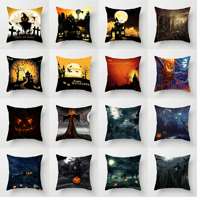 Halloween Party Horror Castle Creative Pillow Cushion Cover Day of the Dead Pumpkin Devil Print Pillowcase Home Decor Ornament
Halloween Party Horror Castle Creative Pillow Cushion Cover Day of the Dead Pumpkin Devil Print Pillowcase Home Decor Ornament