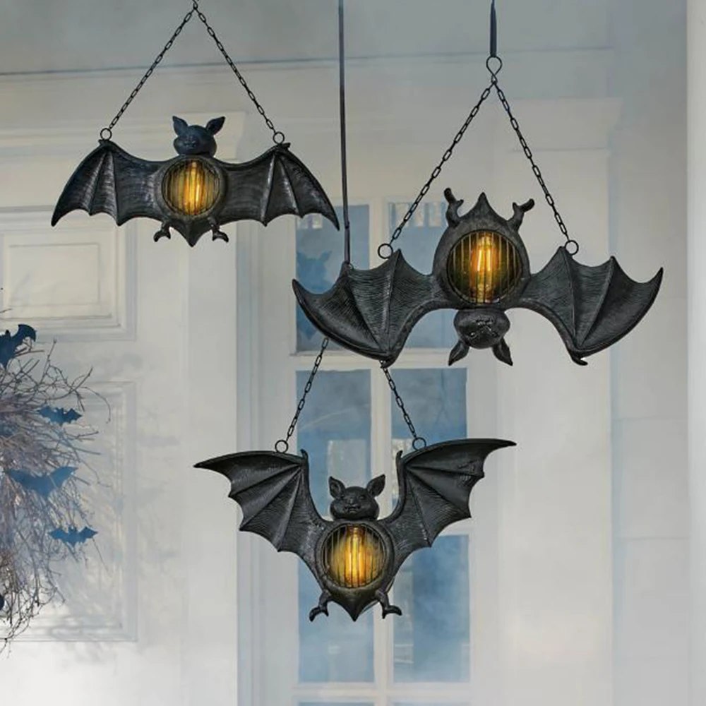 Halloween Bat Hanging Light Resin/plastic Bat Lantern Pendant Outdoor Indoor Horror Festival Yard Decoration Party Props Home
Halloween Bat Hanging Light Resin/plastic Bat Lantern Pendant Outdoor Indoor Horror Festival Yard Decoration Party Props Home