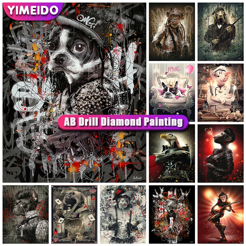 YIMEIDO 5D DIY AB Diamond Painting Monkey Cross Stitch Dog Diamond Embroidery Mosaic Animals Set Living Room Wall Art Home Decor
YIMEIDO 5D DIY AB Diamond Painting Monkey Cross Stitch Dog Diamond Embroidery Mosaic Animals Set Living Room Wall Art Home Decor