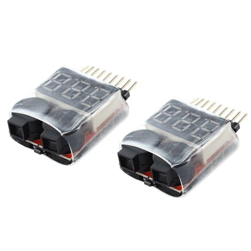 RC Voltage Display Battery Low Alarm Buzzer 1S-8S Meter Tester Lipo Battery Monitor For RC Car Drone Helicopter
RC Voltage Display Battery Low Alarm Buzzer 1S-8S Meter Tester Lipo Battery Monitor For RC Car Drone Helicopter