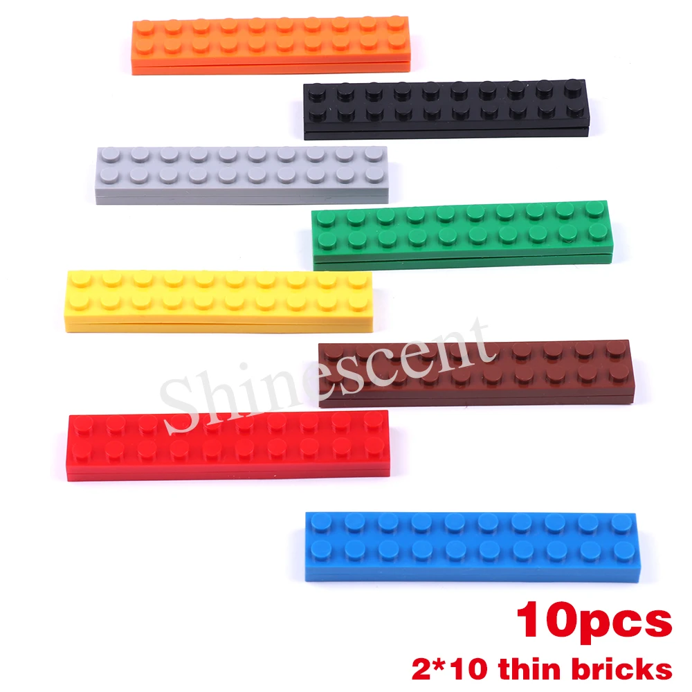 10pcs Classic Size Building Blocks Smooth Thin Basic Bricks 2x10 Dots Toys Compatible with All Major Brands for Children 6+ Ages
10pcs Classic Size Building Blocks Smooth Thin Basic Bricks 2x10 Dots Toys Compatible with All Major Brands for Children 6+ Ages
