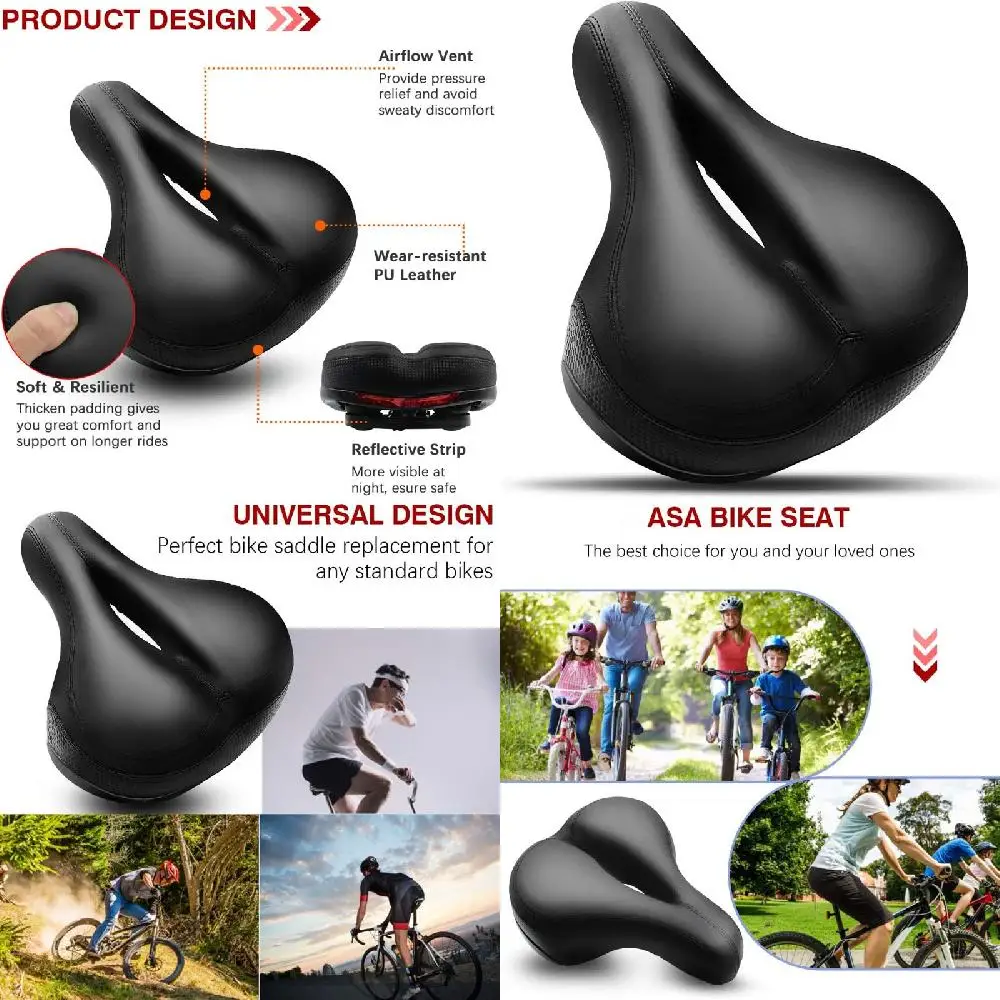 annels. "90 Channels Luxurious Comfort Padded Bike Saddle for Men and Women - Soft Wide, Universal Seat with Dual Shock Absorbin
annels. "90 Channels Luxurious Comfort Padded Bike Saddle for Men and Women - Soft Wide, Universal Seat with Dual Shock Absorbin