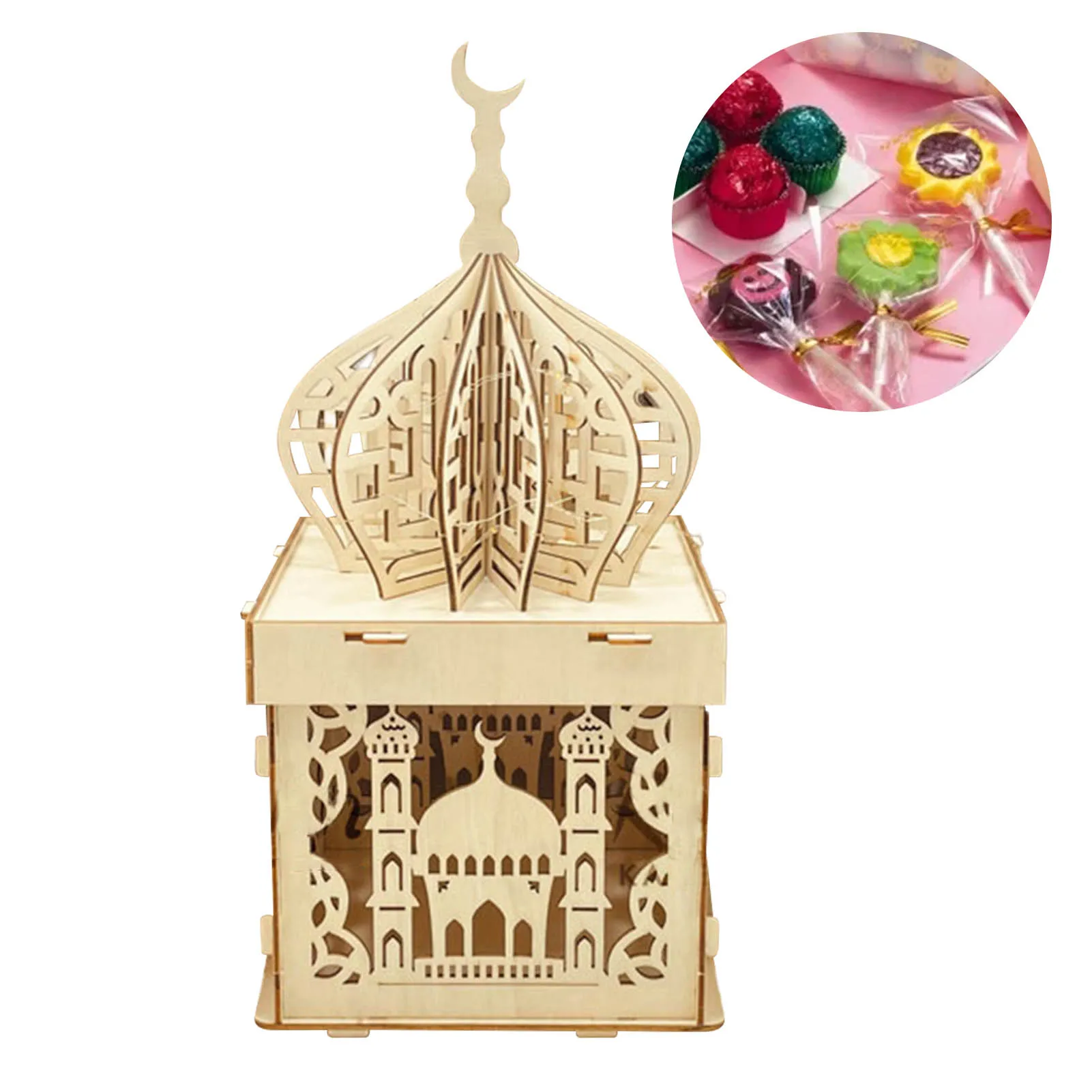 Wooden Muslim Palace Ornament DIY Ramadan Palace With LED Night Light Ramadan Decorations Light For Home Decoration Ornament
Wooden Muslim Palace Ornament DIY Ramadan Palace With LED Night Light Ramadan Decorations Light For Home Decoration Ornament