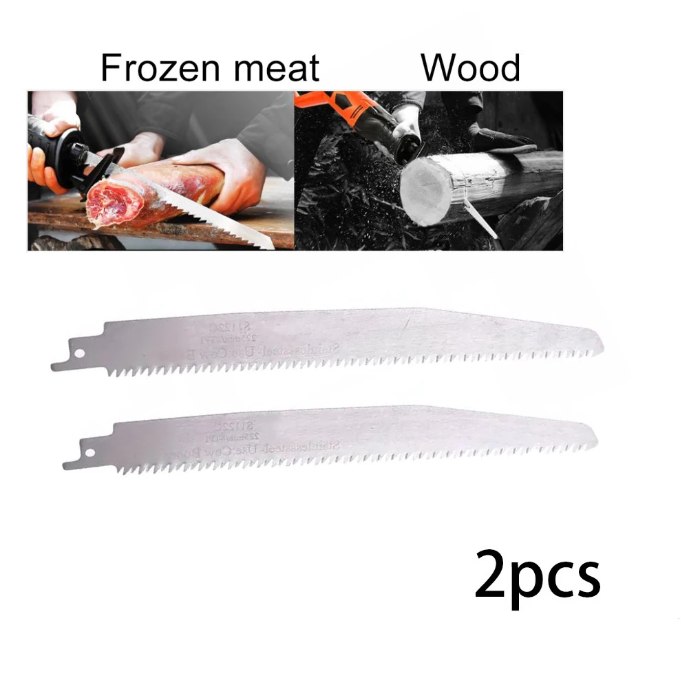 2pcs S1122C 225mm 9'' Stainless Steel Reciprocating Saw Blade For Cutting Bone Meat Wood Power Tool Saw Blades
2pcs S1122C 225mm 9'' Stainless Steel Reciprocating Saw Blade For Cutting Bone Meat Wood Power Tool Saw Blades