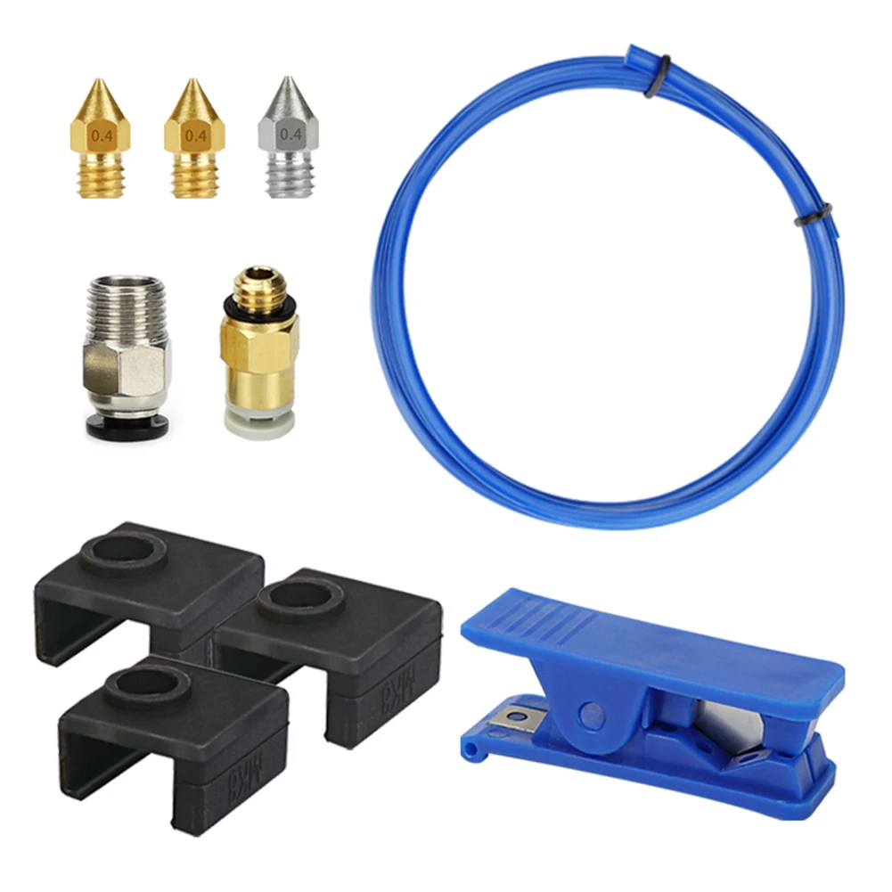 10Pcs/Set Nozzle 3D Printer Brass Nozzle Extruder Hose PC4-M6 Pneumatic Connectors PTFE Tube for Ender 3 3D Printer Parts
10Pcs/Set Nozzle 3D Printer Brass Nozzle Extruder Hose PC4-M6 Pneumatic Connectors PTFE Tube for Ender 3 3D Printer Parts