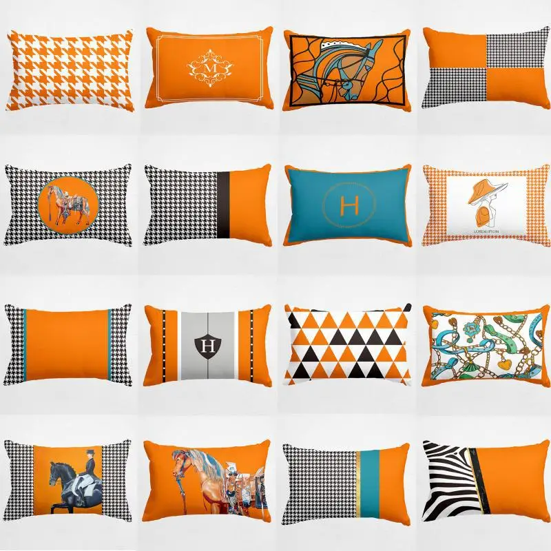

Orange Pillow Cover Furniture Decoration Sofa Pillow Cover Geometric Cushion Cover Throw Pillows Almofada 30x50 Friends Tv Show