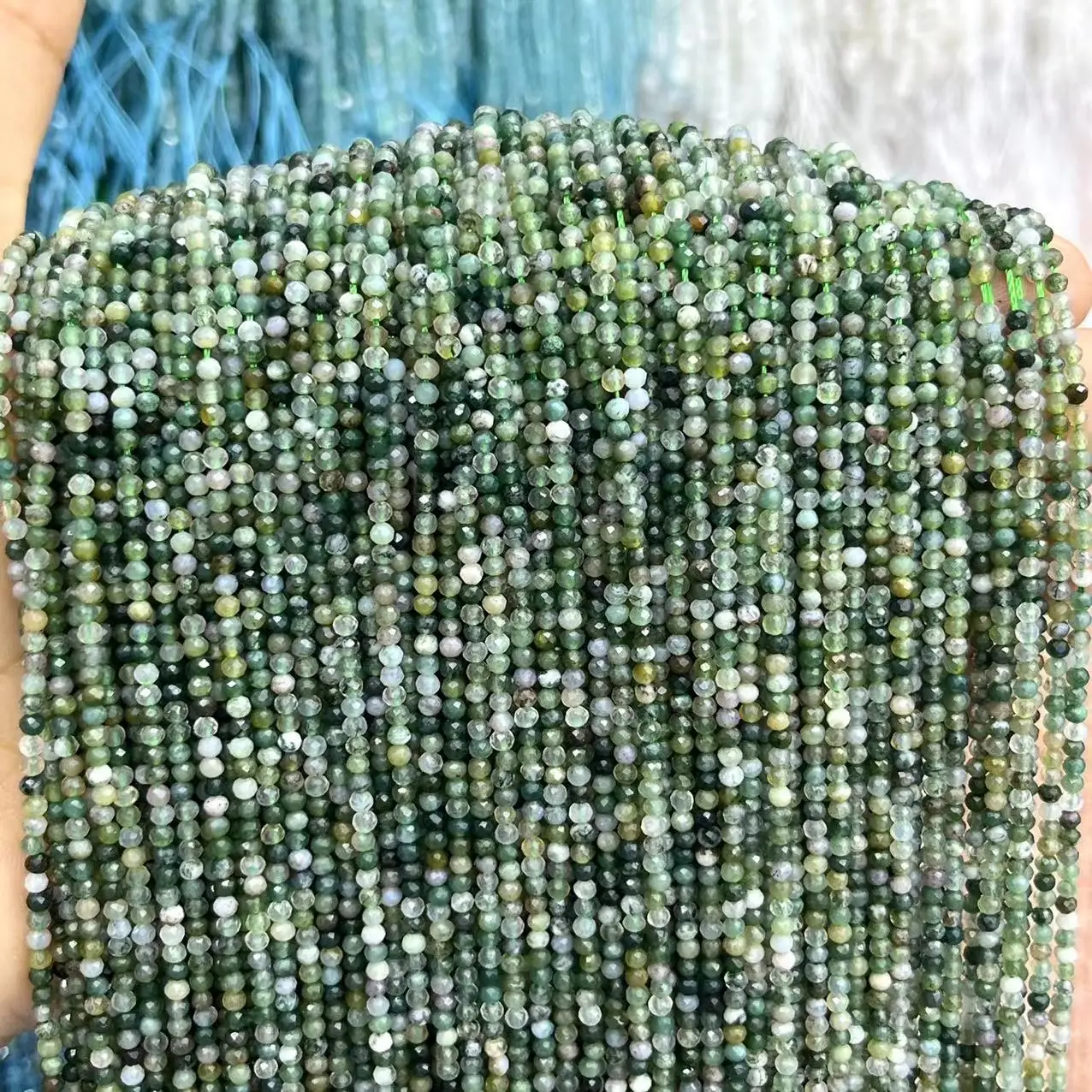 2 3 4MM Moss Agate Natural Stone Faceted Loose Spacer Round Beads For Necklace Bracelet DIY 15'' Factory Wholesale
2 3 4MM Moss Agate Natural Stone Faceted Loose Spacer Round Beads For Necklace Bracelet DIY 15'' Factory Wholesale