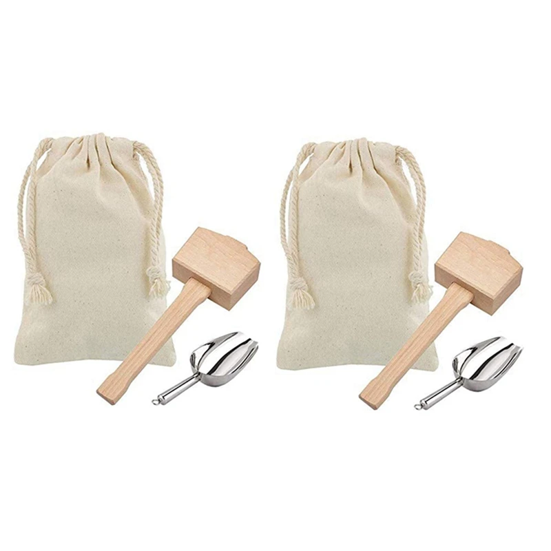 2X Ice Mallet And Ice Bag Wood Hammer And Cotton Linen Bag For Crushed Ice, Bartender Kit & Bar Tools Kitchen Accessory
2X Ice Mallet And Ice Bag Wood Hammer And Cotton Linen Bag For Crushed Ice, Bartender Kit & Bar Tools Kitchen Accessory
