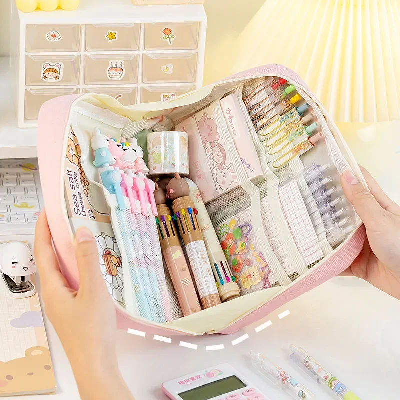 Large-capacity opening student pencil case multi-functional classification storage cosmetic bag ins high-value stationery box
Large-capacity opening student pencil case multi-functional classification storage cosmetic bag ins high-value stationery box