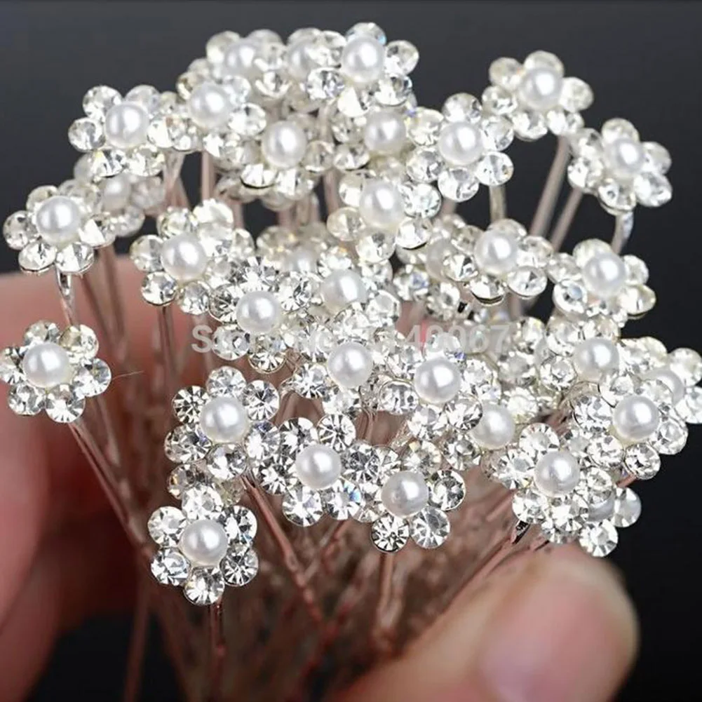20Pcs Wedding Bridal Flower Faux Pearl Crystal Hair Pins Clips Bridesmaid Wedding U-shape Hairpins Fashion Hair Accessories
20Pcs Wedding Bridal Flower Faux Pearl Crystal Hair Pins Clips Bridesmaid Wedding U-shape Hairpins Fashion Hair Accessories