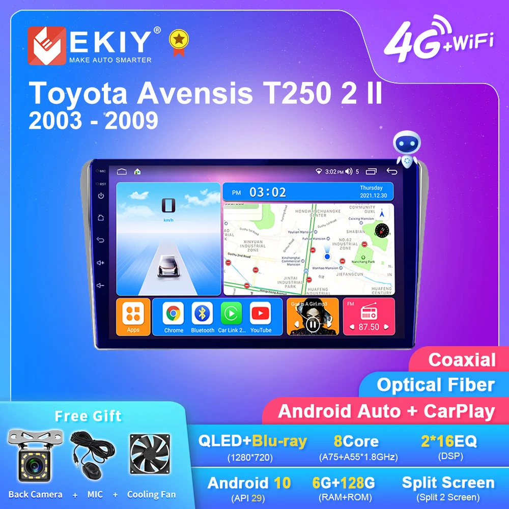 EKIY T7 QLED DSP Android 10 Auto Radio For Toyota Avensis T250 2 II 2003-2009 Stereo Car Multimedia Player 2din Carplay GPS Navi
EKIY T7 QLED DSP Android 10 Auto Radio For Toyota Avensis T250 2 II 2003-2009 Stereo Car Multimedia Player 2din Carplay GPS Navi