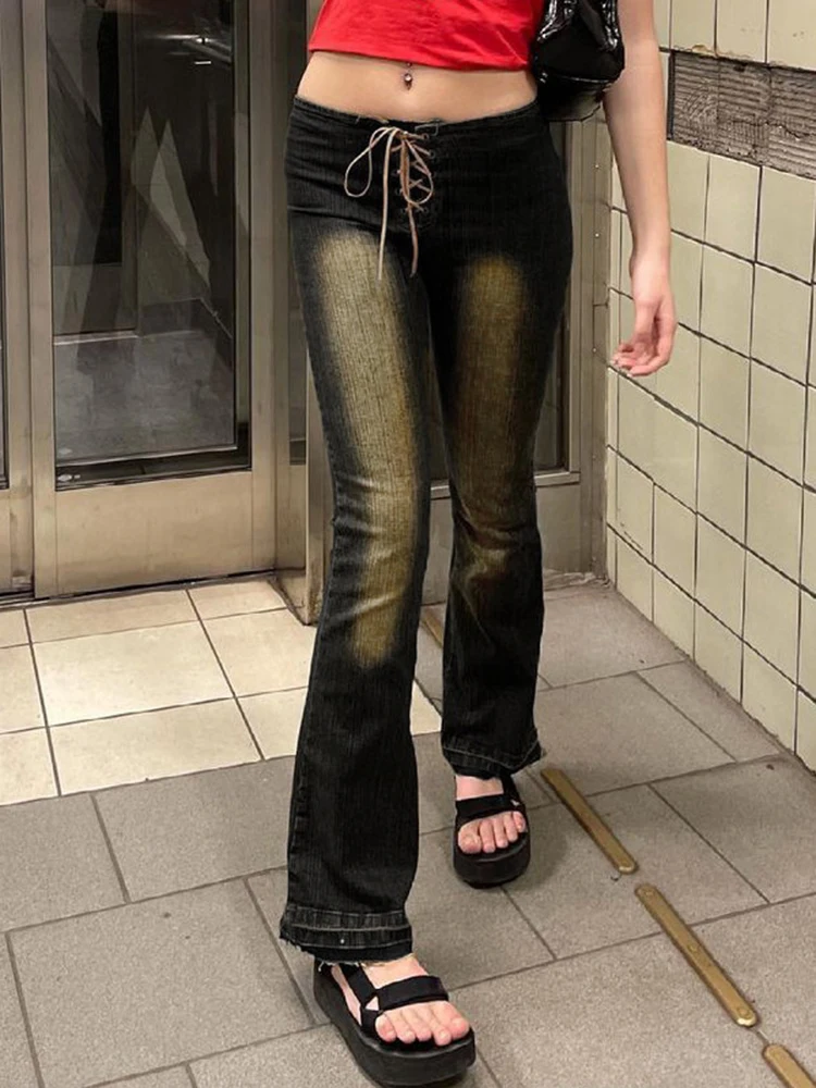 Sifreyr Tie Dye Y2K Flared Jeans Fairy Grunge 90s Vintage Lace Up Denim Pants Women Streetwear Low Waisted Harajuku Casual Jeans
Sifreyr Tie Dye Y2K Flared Jeans Fairy Grunge 90s Vintage Lace Up Denim Pants Women Streetwear Low Waisted Harajuku Casual Jeans