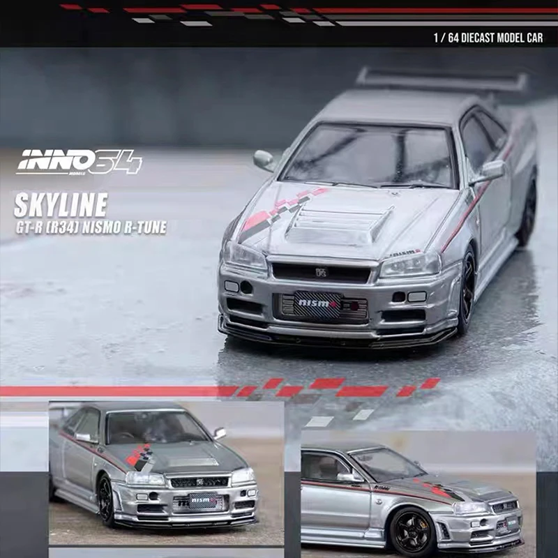 INNO 1:64 модель автомобиля Skyline GT-R R34 R-TUNE коллекция литья под давлением-серебро
INNO 1:64 модель автомобиля Skyline GT-R R34 R-TUNE коллекция литья под давлением-серебро
