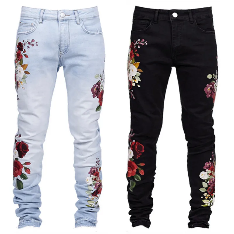 2022 summer new men's embroidered jeans men's slim stretch pencil pants Korean version trend casual pants trend
2022 summer new men's embroidered jeans men's slim stretch pencil pants Korean version trend casual pants trend