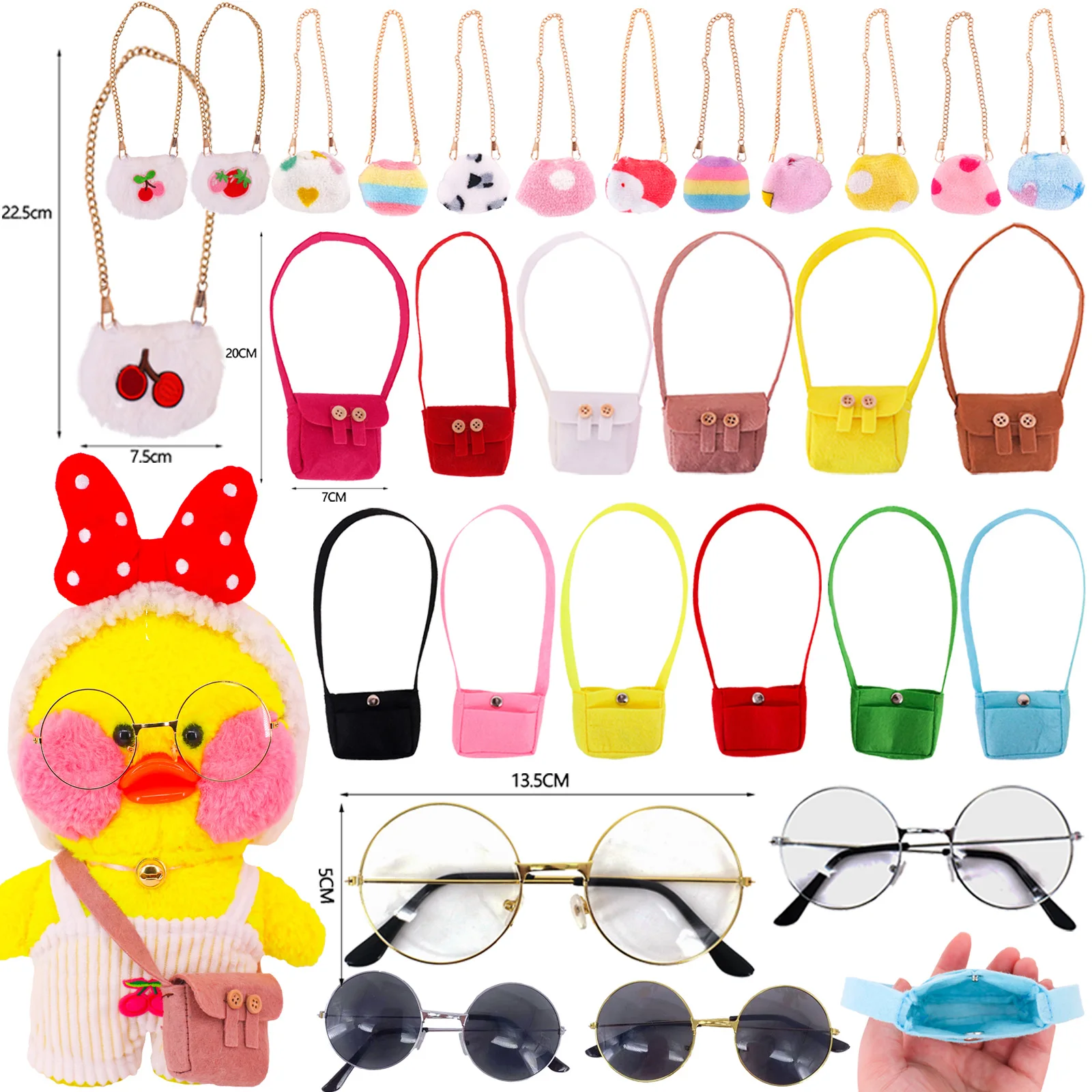 Bag Glasses Clothes For Lalafanfan Yellow Duck 30Cm Plush Toy Bag Round Glasses Accessories Children's Toy Girls Birthday Gifts
Bag Glasses Clothes For Lalafanfan Yellow Duck 30Cm Plush Toy Bag Round Glasses Accessories Children's Toy Girls Birthday Gifts
