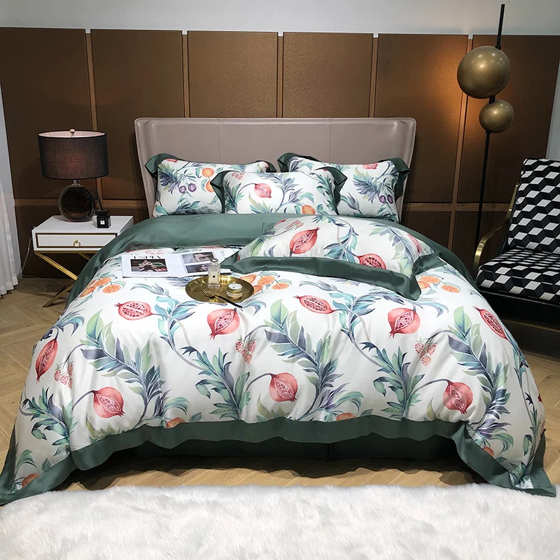 Natural Healthy Set Floral Plant Print With Duvet Cover Bedding Sheet 2 Pillow Cases Cool Soft Breathable for Summer
Natural Healthy Set Floral Plant Print With Duvet Cover Bedding Sheet 2 Pillow Cases Cool Soft Breathable for Summer