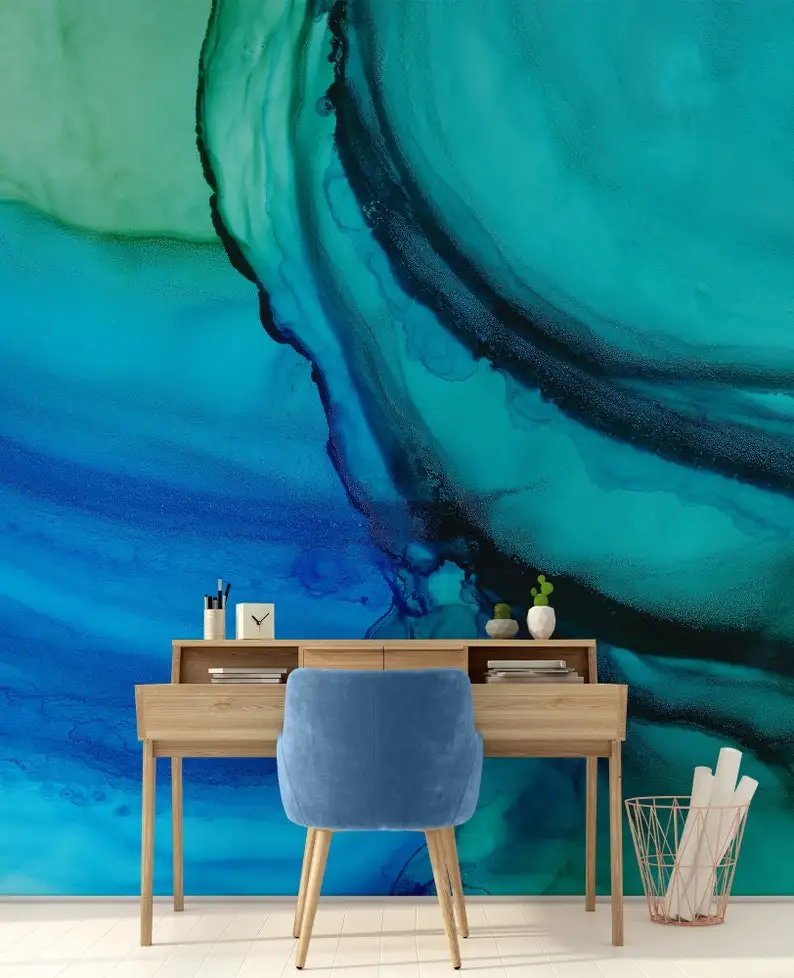Blue-green watercolor wallpaper, abstraction, Wall Mural, Removable Wallpaper, Self Adhesive, Peel and Stick, Wall Decor
Blue-green watercolor wallpaper, abstraction, Wall Mural, Removable Wallpaper, Self Adhesive, Peel and Stick, Wall Decor