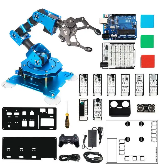 Hiwonder xArm UNO Robotic Arm with Arduino Secondary Development Sensor Kit 
Hiwonder xArm UNO Robotic Arm with Arduino Secondary Development Sensor Kit