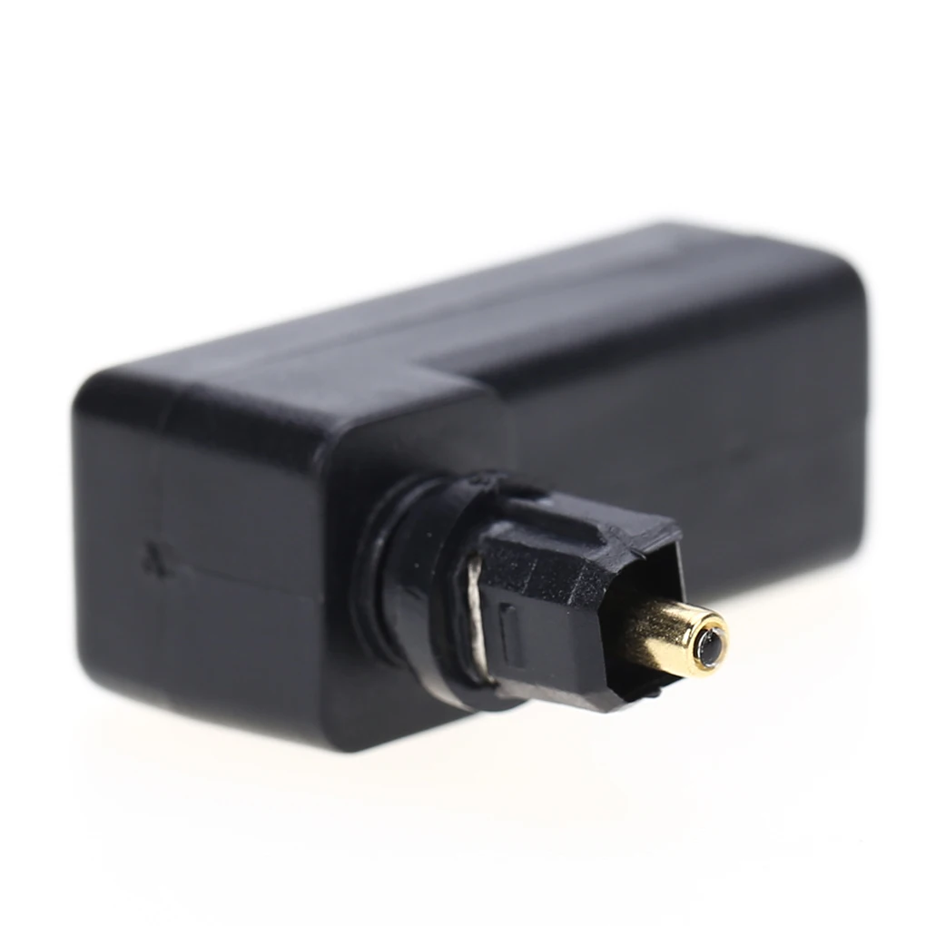 90 Degree Optical Toslink Male to Female Adapter M/F Digital Optical Audio Cable Converter Audio Signal Transmission Connector
90 Degree Optical Toslink Male to Female Adapter M/F Digital Optical Audio Cable Converter Audio Signal Transmission Connector
