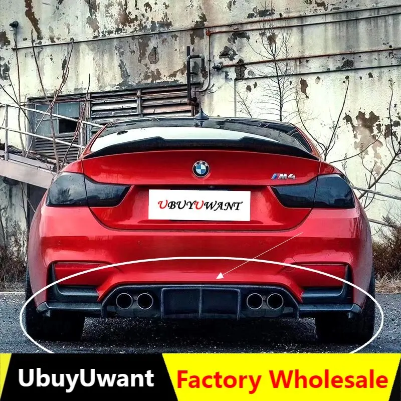 

ABS Car Rear Bumper Lip Spoiler Diffuser For BMW F80 M3 F82 F83 M4 14-19 Standard Convertible Rear Diffuser Gloss Black