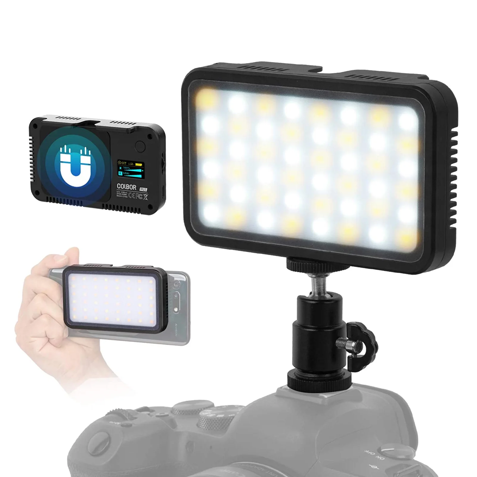 COLBOR PL5 Pocket LED Video Light 2700K-6500K Photography Fill Light Dimmable 6 Scene Lighting Effects CRI 95+ Built-in Battery
COLBOR PL5 Pocket LED Video Light 2700K-6500K Photography Fill Light Dimmable 6 Scene Lighting Effects CRI 95+ Built-in Battery