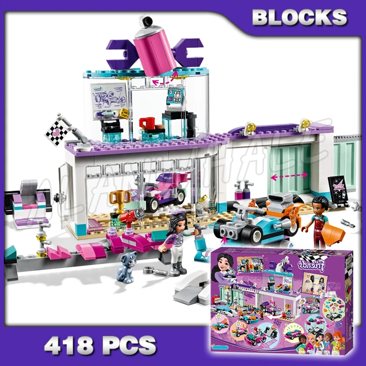 418pcs Friends Heartlake Creative Tuning Shop Go-kart Workshop Platform 11039 Building Blocks Sets Compatible With Model
418pcs Friends Heartlake Creative Tuning Shop Go-kart Workshop Platform 11039 Building Blocks Sets Compatible With Model