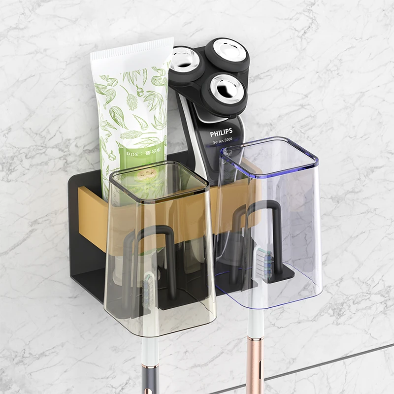 Punch Free Wall Mounted Toothbrush Holder Aluminium Alloy Toothpaste Rack With Cup Bathroom Household Bathroom Organizer
Punch Free Wall Mounted Toothbrush Holder Aluminium Alloy Toothpaste Rack With Cup Bathroom Household Bathroom Organizer