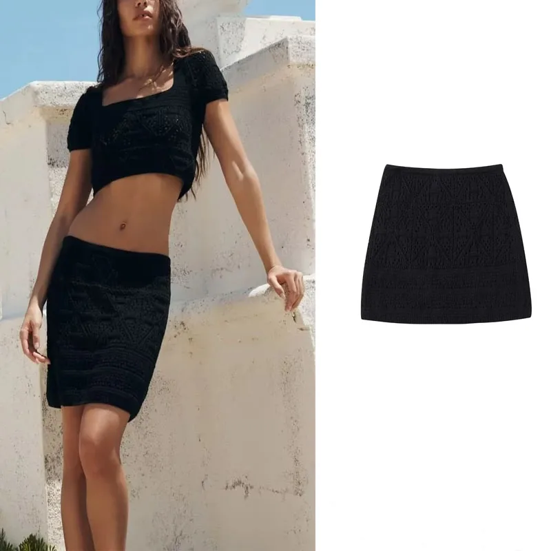 TRAF Black High Waist Mini Skirt 2023 Summer New Women's Mini Skirt High-Waisted A-Line Skirt Elegant Chic Skirt Short Top Set
TRAF Black High Waist Mini Skirt 2023 Summer New Women's Mini Skirt High-Waisted A-Line Skirt Elegant Chic Skirt Short Top Set