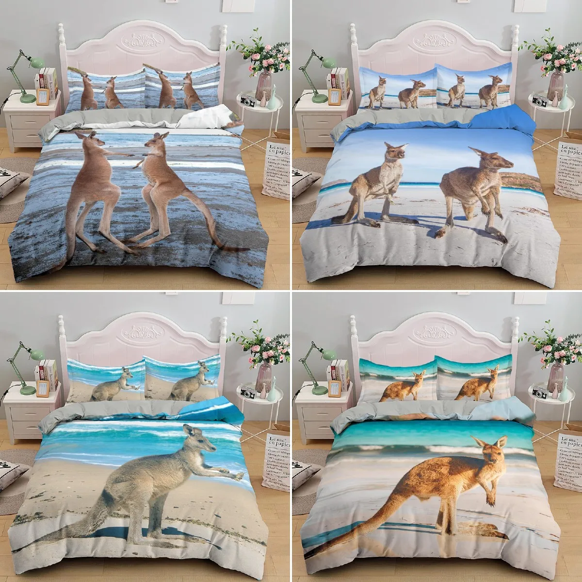 Kangaroo Duvet Cover King/Queen Size, Tropical Sea Beach Scenery Bedding Set For Kids Teens Adults, Blue Ocean Duvet Cover
Kangaroo Duvet Cover King/Queen Size, Tropical Sea Beach Scenery Bedding Set For Kids Teens Adults, Blue Ocean Duvet Cover