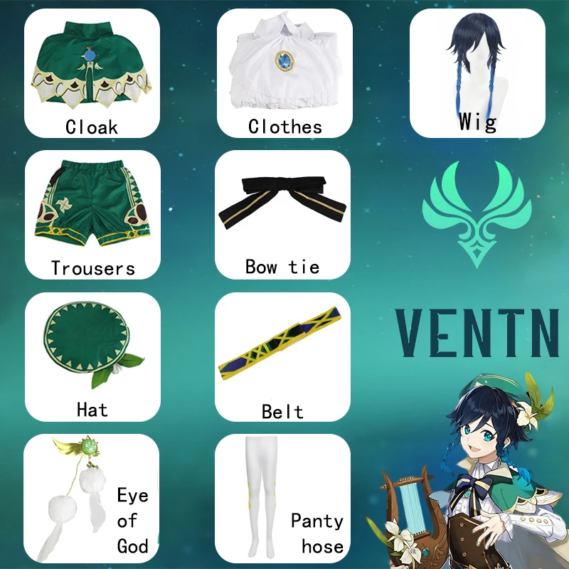 Genshin Impact Wendi Cosplay Costume Uniform Wig shoes Cosplay Anime Chinese Style Halloween Costumes For Women Game Venti Windy
Genshin Impact Wendi Cosplay Costume Uniform Wig shoes Cosplay Anime Chinese Style Halloween Costumes For Women Game Venti Windy