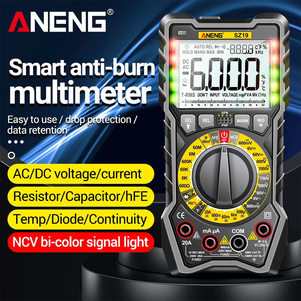 ANENG Electronic Digital LCD Display Multimeter Resistance Non-contacts Tester Voltmeter Measure Meter Ammeter Red
ANENG Electronic Digital LCD Display Multimeter Resistance Non-contacts Tester Voltmeter Measure Meter Ammeter Red